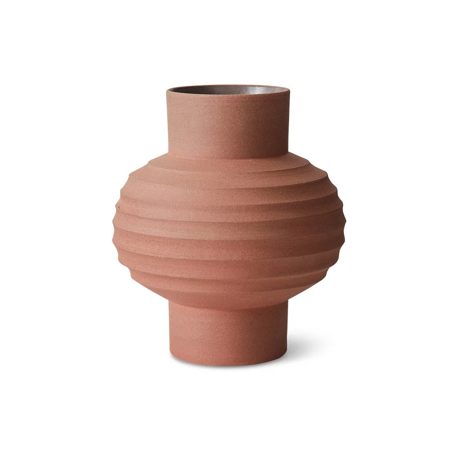 Handcarved Terracotta Bulb Vase - Image 3